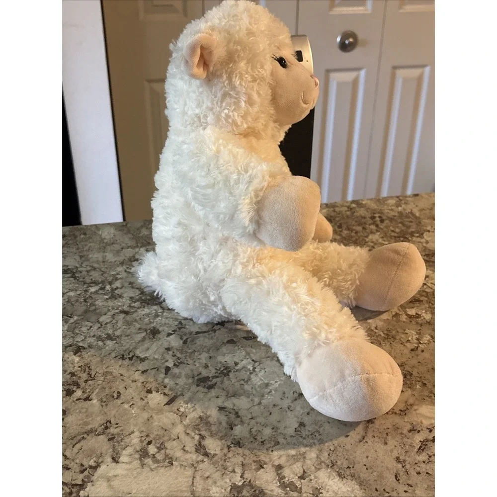 Build-A-Bear Vanilla Cuddly Lamb Sheep Plush Stuffed Toy Eyelashes Retired 2018
